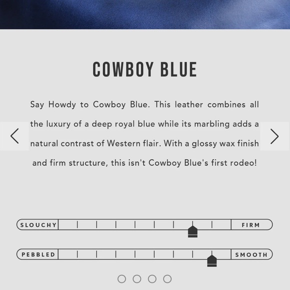 Portland Leather Cowboy Blue Seesaw Pouch - Picture 4 of 4